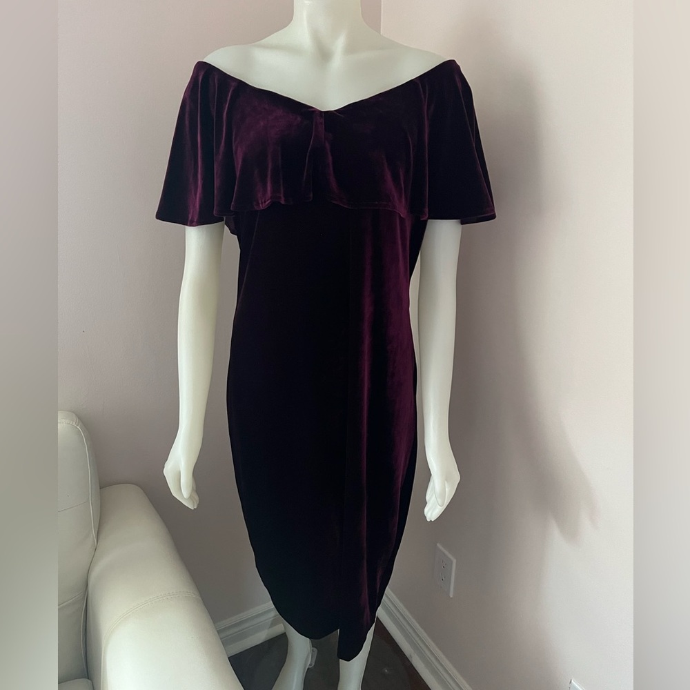 Unique Vintage purple velvet dress, 2X
